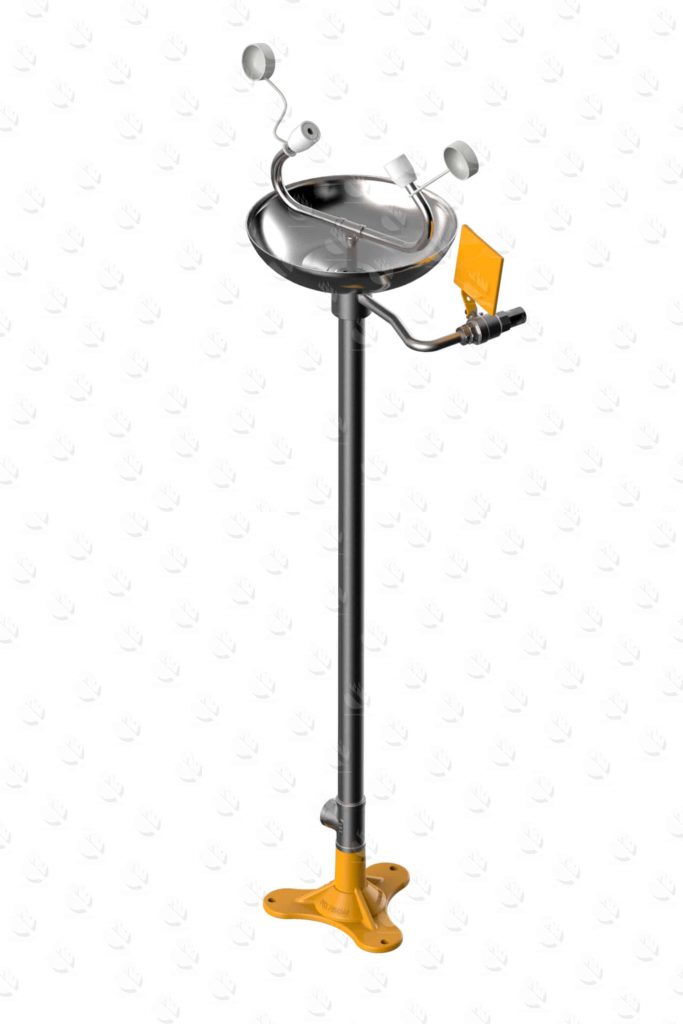Fuene lavaojos con pedestal acero inoxidable
