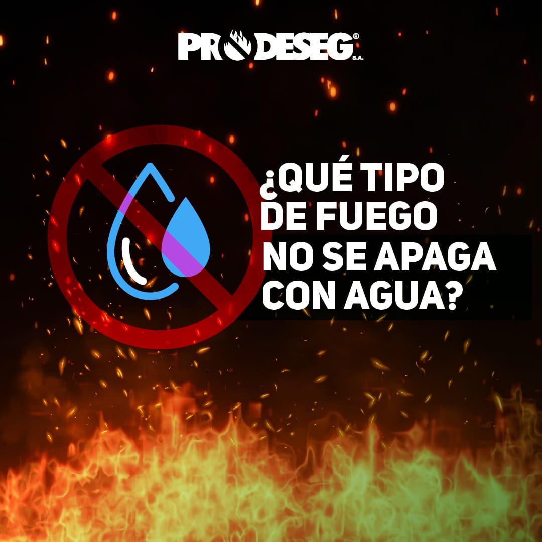 ¿Qué tipo de fuego no se apaga con agua?
